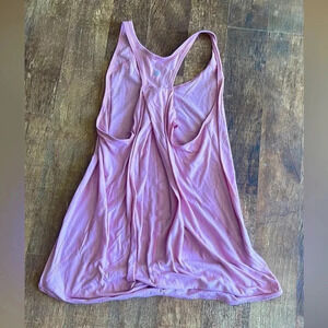 Lululemon Pink and White Striped Tank